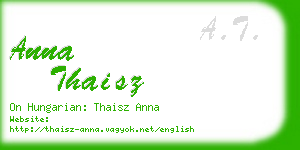 anna thaisz business card